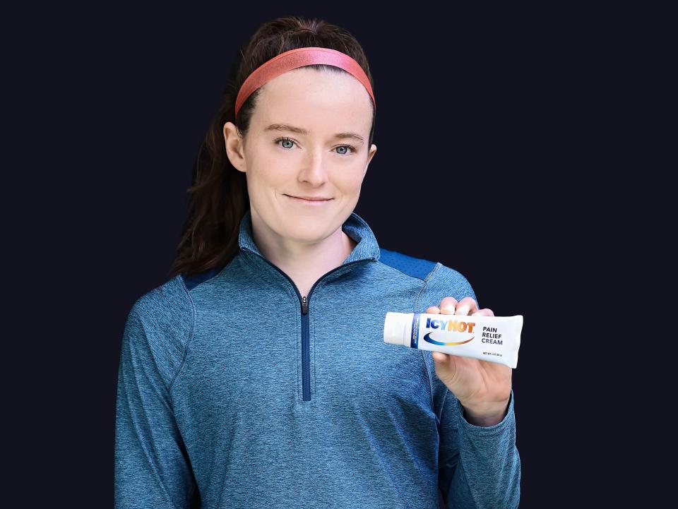 Rose Lavelle poses with Icy Hot.