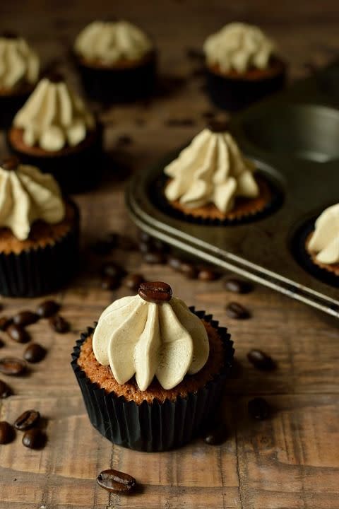 <p>These Kahlua- and vodka-spiked treats are perfect for an adults-only party.</p><p><strong><a href="http://domesticgothess.com/blog/2015/09/15/espresso-martini-cupcakes/" rel="nofollow noopener" target="_blank" data-ylk="slk:Get the recipe at Domestic Gothess.;elm:context_link;itc:0;sec:content-canvas" class="link ">Get the recipe at Domestic Gothess.</a></strong></p>