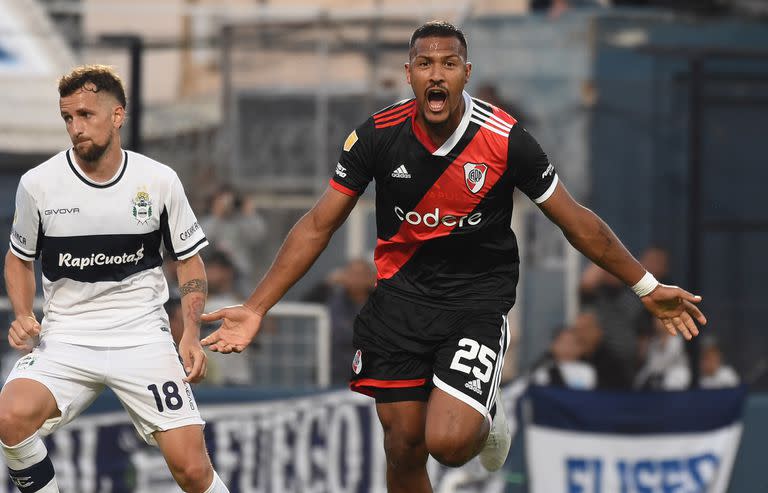 El festejo de Rondón, después de su golazo