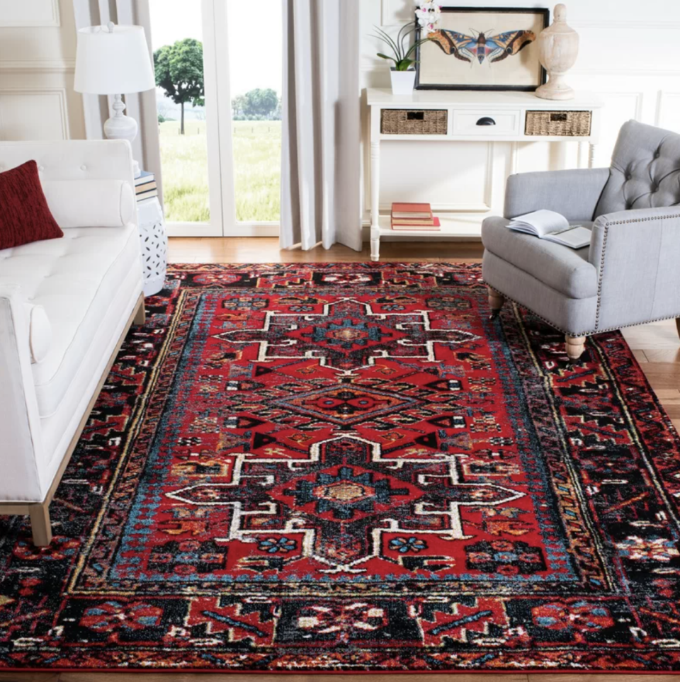 Amaniya Power Loom Performance Red Rug (Photo via Wayfair)