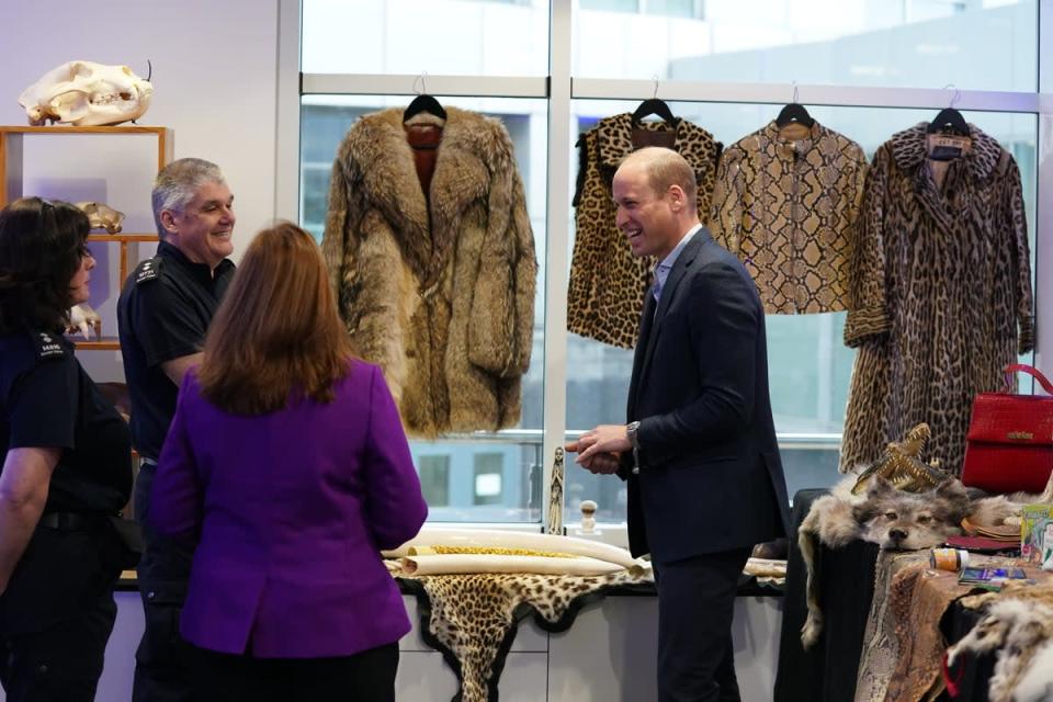William during his visit to Microsoft’s offices where he chatted to the ranger (Steve Parsons/PA) (PA Archive)