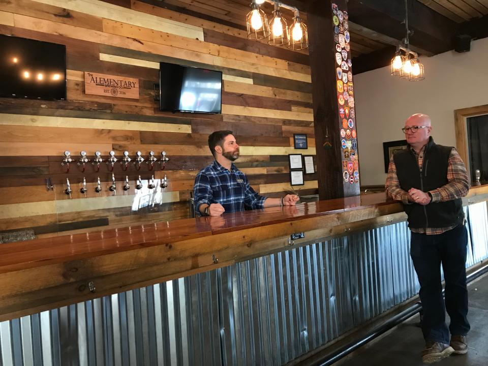 Michael Roosevelt (left) and Blake Crawford, co-owners of The Alementary Brewing Co., pictured at the company's site in Hackensack on Mon., Jan. 7, 2019.