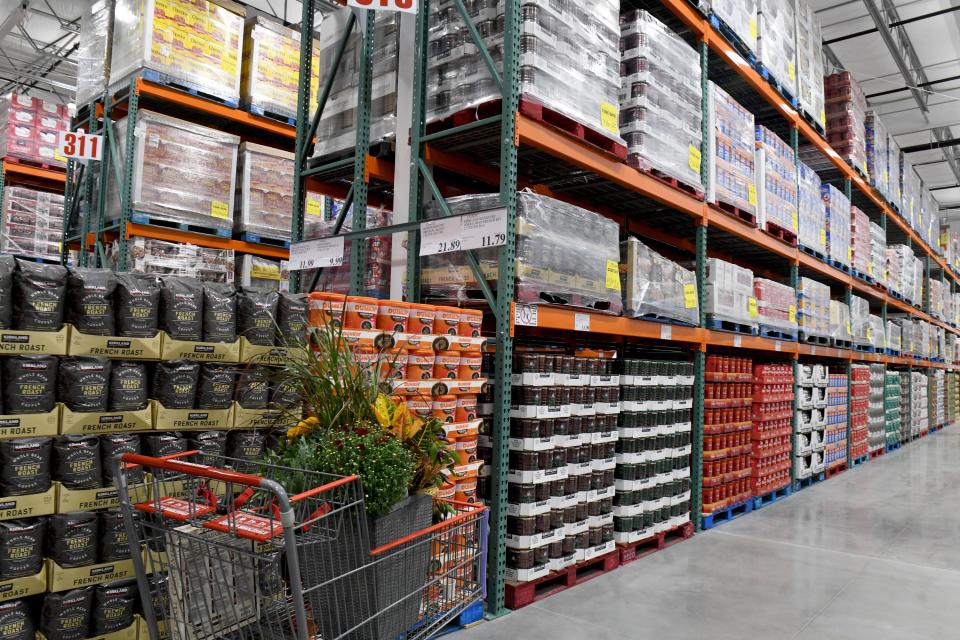 Fully stocked shelves at Costco Wholesale in Jackson Township, which opened Thursday morning.