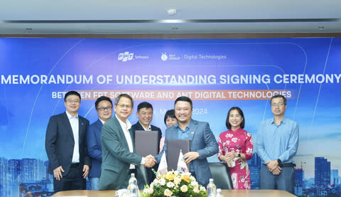 The memorandum signing ceremony took place in Hanoi, Vietnam, and was attended by Mr. Nguyen Khai Hoang, Senior Executive Vice President of FPT Software, Mr. Derrick Roy, Director of International Business at Ant Digital Technologies, and representatives of both parties (Photo) :Business Wire)