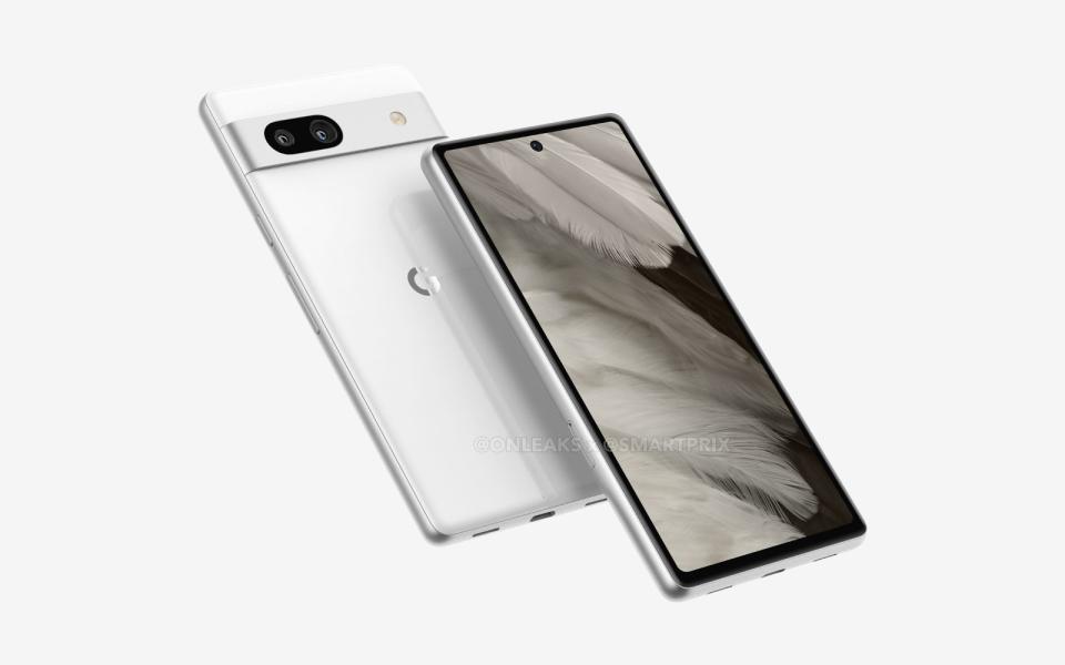 Google Pixel 7a rendering by OnLeaks