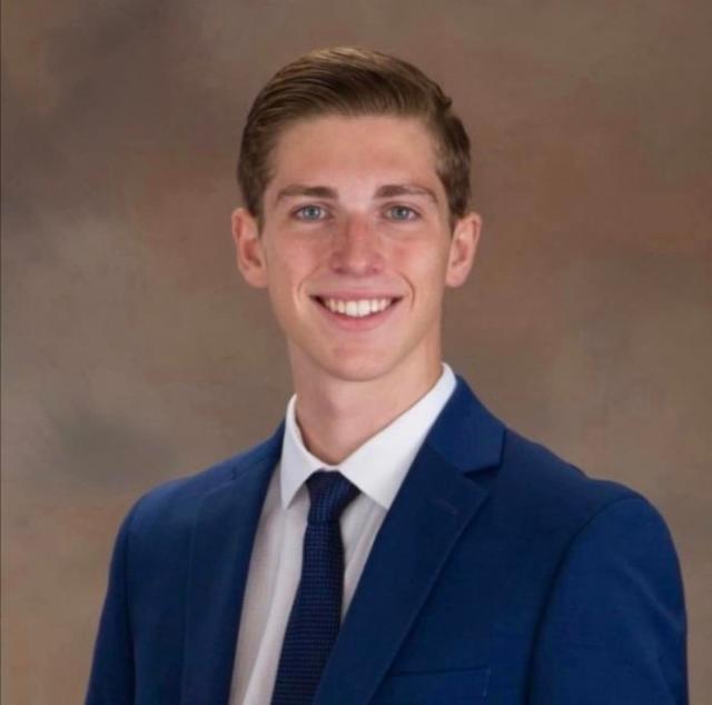 Brian Fraser, 20, was among three students shot and killed at Michigan State University on Monday (Phi Delta Fraternity)