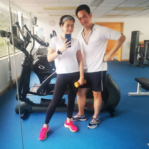 The happy couple that works out together, and stays together