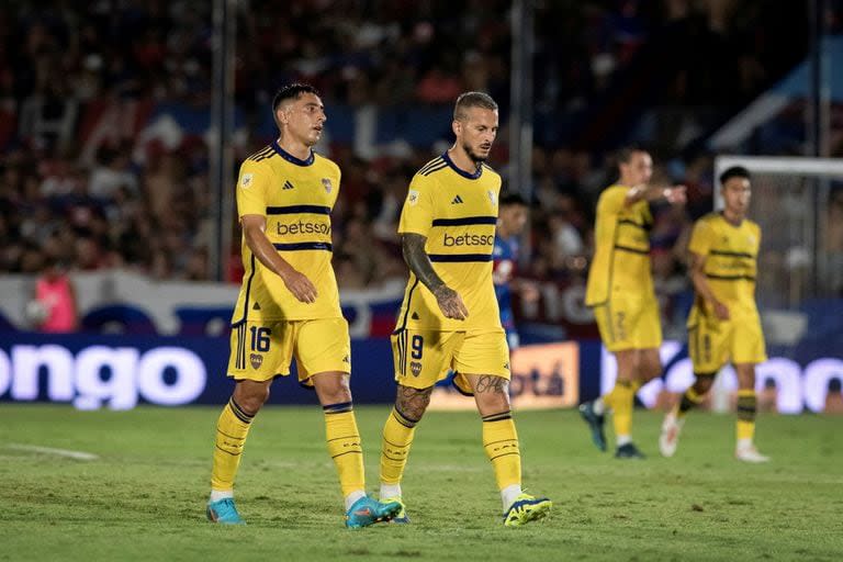 Miguel Merentiel y Darío Benedetto, los autores de los goles de Boca Juniors ante Tigre