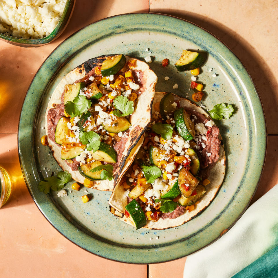 Vegetarian Tacos with Zucchini & Corn