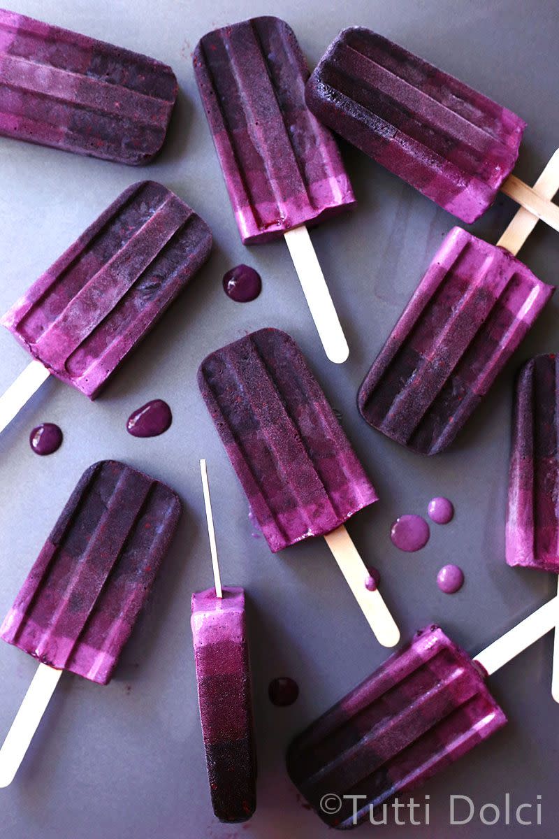 Blackberry Ombre Popsicles