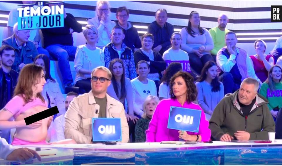 Cest Vous Qui êtes Des Gros Porcs Une Invitée Montre Ses Seins En Direct Dans Tpmp