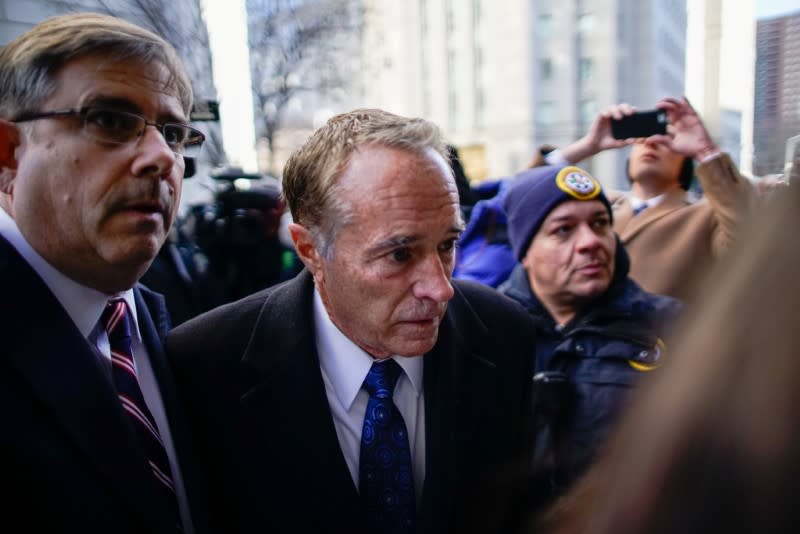 Collins, former U.S. Representative for New York's 27th congressional district arrives to New York Federal Court for his sentence in the Manhattan borough of New York City, New York