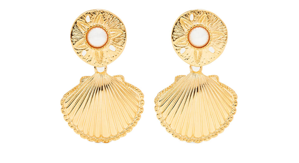 Kenneth Jay Lane’s Gold Faux Pearl Clip Earrings