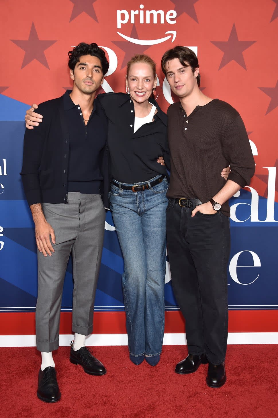 Nicholas Galitzine, Uma Thurman and Taylor Zakhar Perez attend a 'Red, White & Royal Blue' fan screening in Los Angeles.