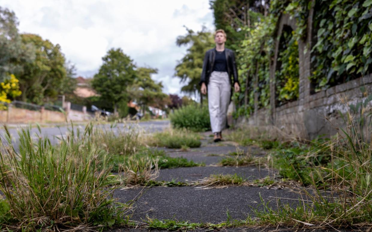 Weeds have made pavements in Brighton and Hove difficult to navigate