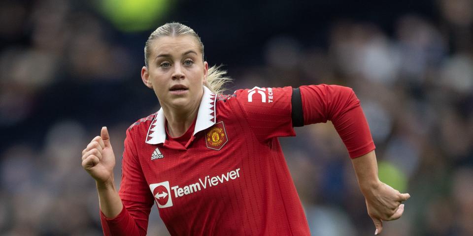 london, england february 12 alessia russo of manchester united women during the fa womens super league match between tottenham hotspur and manchester united at tottenham hotspur stadium on february 12, 2023 in london, united kingdom photo by visionhausgetty images