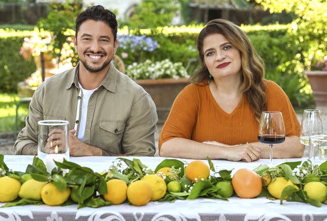 Food Network Alex Guarnaschelli and Ciao House cohost Gabe Bertaccini
