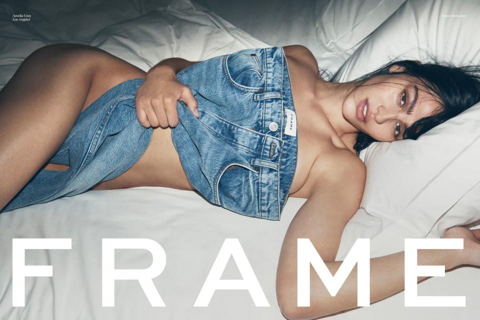 amelia gray frame denim jeans campaign