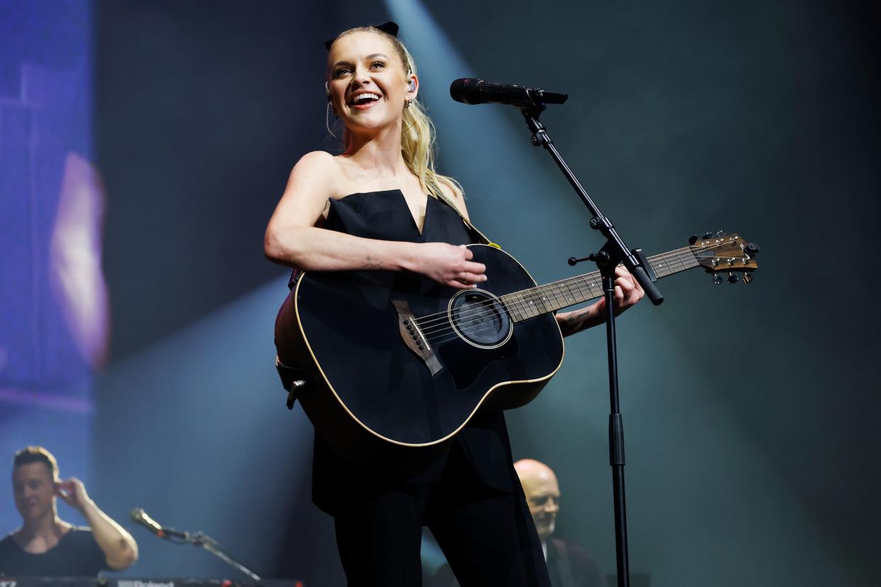 December 5, 2023: Kelsea Ballerini performs onstage for All for the Hall concert at Bridgestone Arena in Nashville, Tennessee.