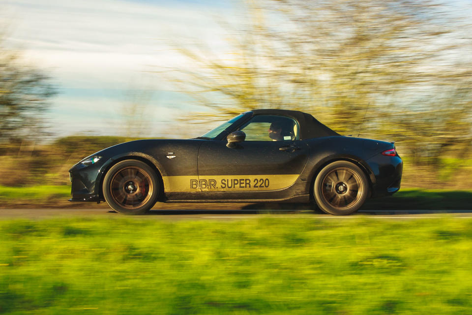 <p class="xmsonormal"><span>The Mazda MX-5 makes a mighty fine small sports cars for anyone’s used car budget, but opt for a BBR-tuned model and it’s an even sharper tool. There’s a BBR upgrade to suit most budgets and needs, but the 200 version based on the fourth-generation MX-5 is the one to aim for. It delivers 221bhp for the 2.0-litre engine and gives 0-60mph in 6.0 seconds to feel very nippy. </span></p><p class="xmsonormal"><span>The conversion didn’t include suspension upgrades, but they could be added and are certainly worth having. Find one with this added and an MX-5 BBR 200 should cost from around <strong>£20,000</strong>.</span></p>