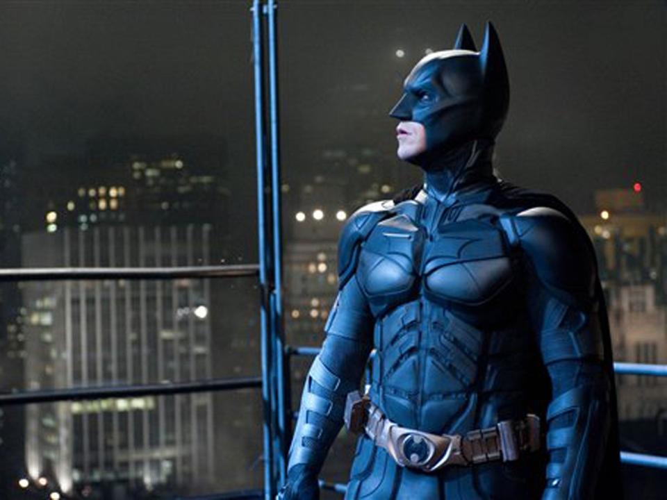 Christian Bale as Batman in a scene from 2012's The Dark Knight RisesAP