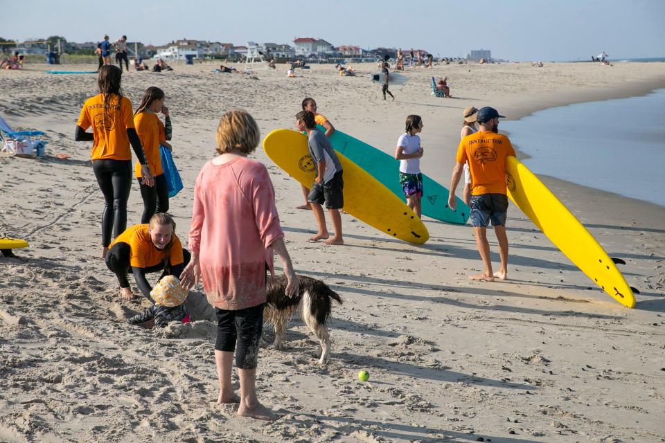 Throughout the summer, the Asbury Park Surf Club meets on North Beach late in the afternoon to instruct local youth about surfing. The group aims to teach water safety and basic surfing skills with hope the sport will stay with the kids for their entire lives leading to a clean, healthy, and physically active lifestyle.