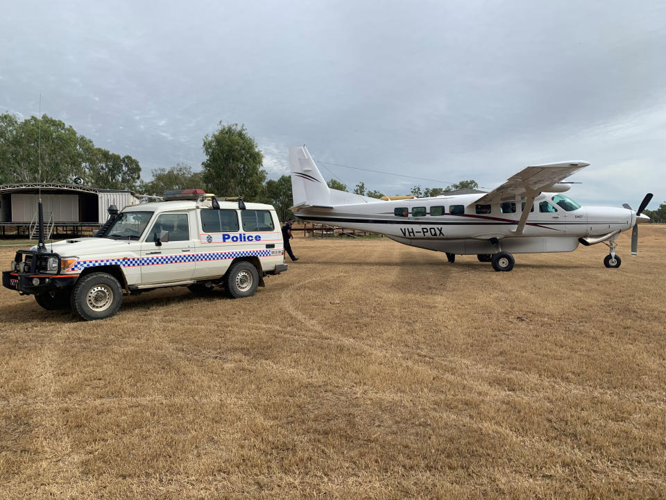 Police, SES and staff from the cattle property are among the people searching for the little boy lost in Maramie. Source: Queensland Police Service