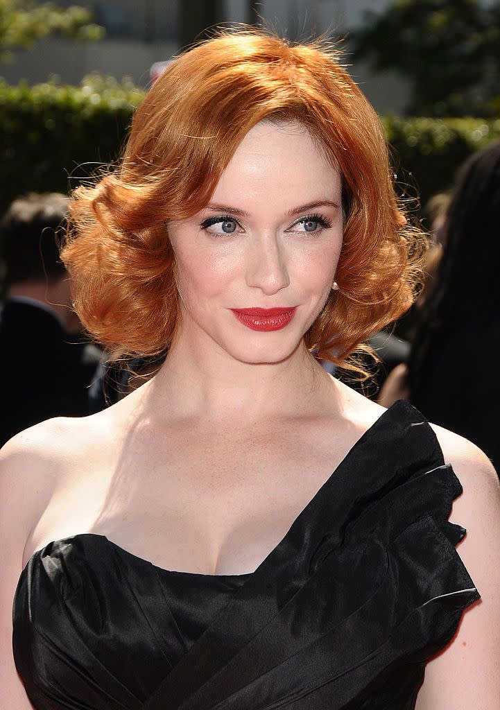 short hairstyles for thick hair christina hendricks