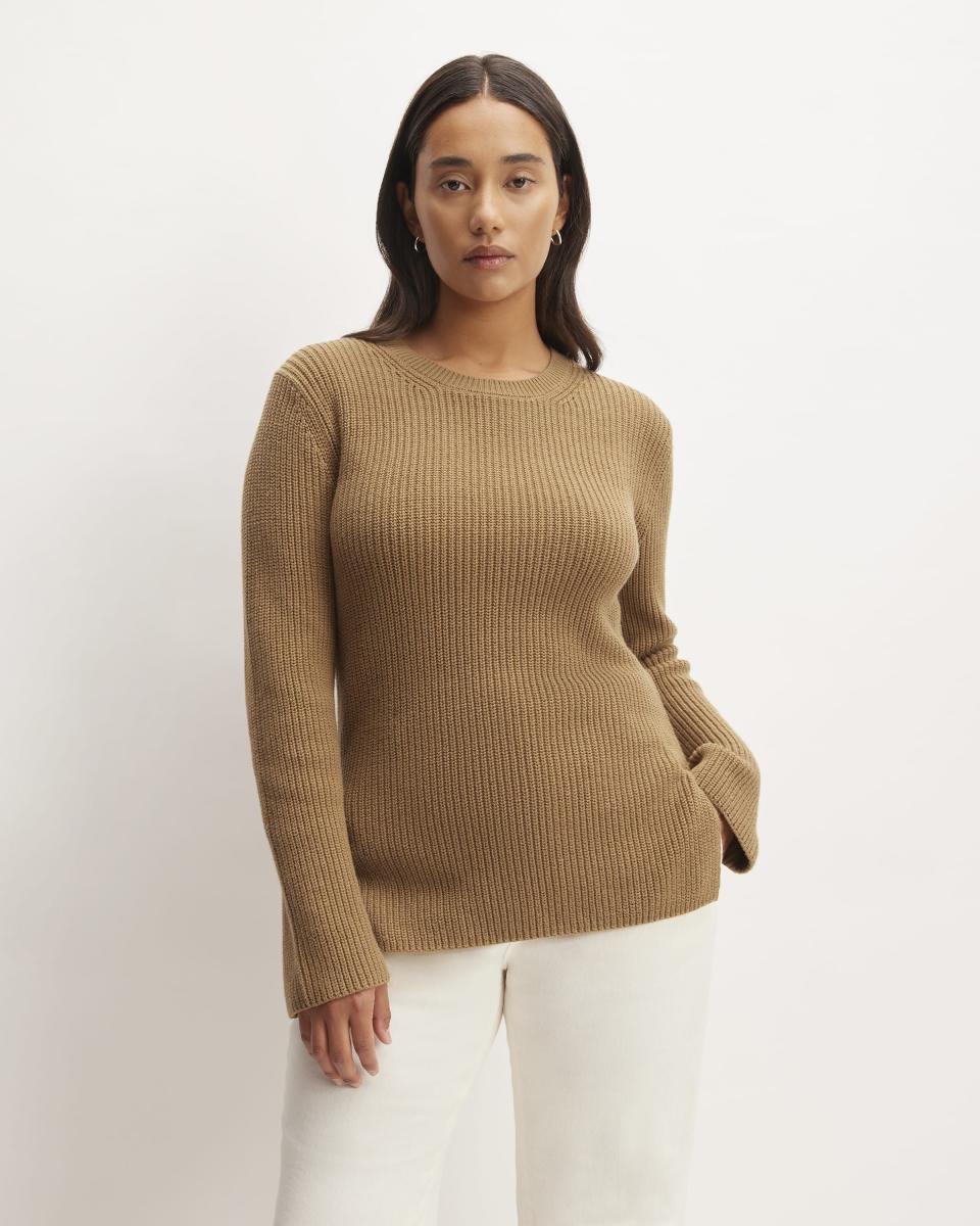 <p><a href="https://go.redirectingat.com?id=74968X1596630&url=https%3A%2F%2Fwww.everlane.com%2Fproducts%2Fwomens-organic-cotton-slim-crew-sweater-toasted-coconut&sref=https%3A%2F%2F" rel="nofollow noopener" target="_blank" data-ylk="slk:Shop Now;elm:context_link;itc:0;sec:content-canvas" class="link ">Shop Now</a></p><p>The Organic Cotton Slim Crew Sweater</p><p>everlane.com</p><p>$29.00</p>