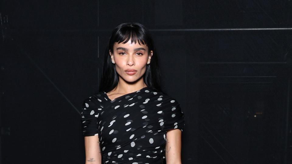 PARIS, FRANCE - SEPTEMBER 26: (EDITORIAL USE ONLY - For Non-Editorial use please seek approval from Fashion House) ZoÃ« Kravitz attends the Saint Laurent Womenswear Spring/Summer 2024 show as part of Paris Fashion Week on September 26, 2023 in Paris, France. (Photo by Pascal Le Segretain/Getty Images)