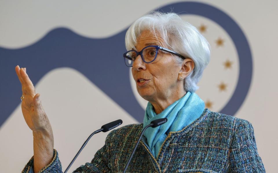 Christine Lagarde speaks at the ECB And Its Watchers conference in Frankfurt, Germany - Alex Kraus/Bloomberg