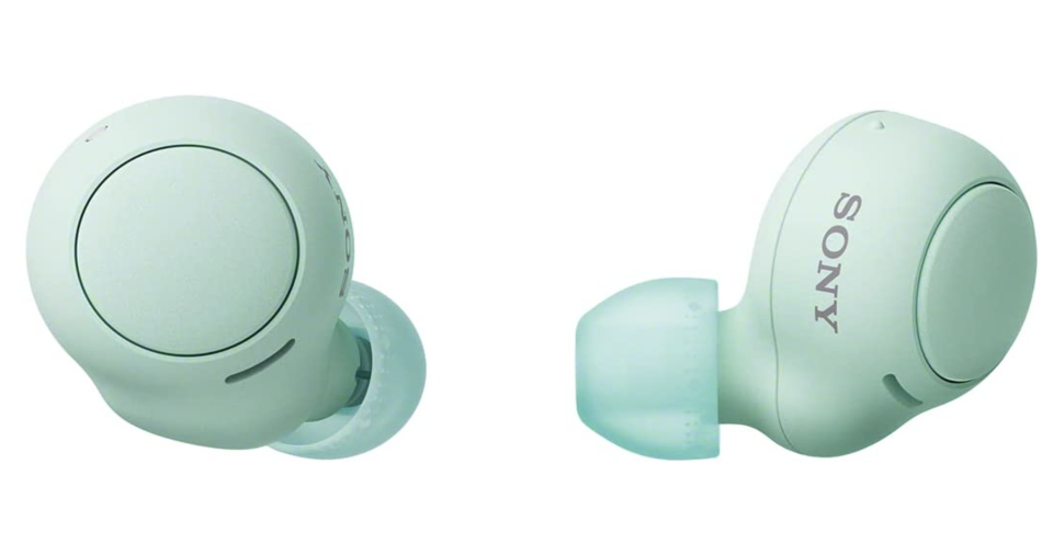 Sony Truly Wireless in-Ear Headphones in pastel mint green (Photo via Amazon)