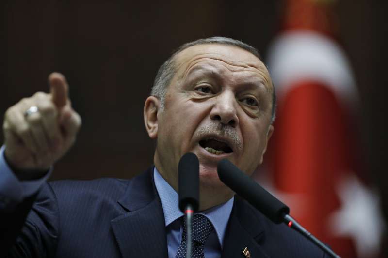 土耳其總統艾爾多安強調，絕不會在攻打敘利亞庫德族這件事上讓步（AP）