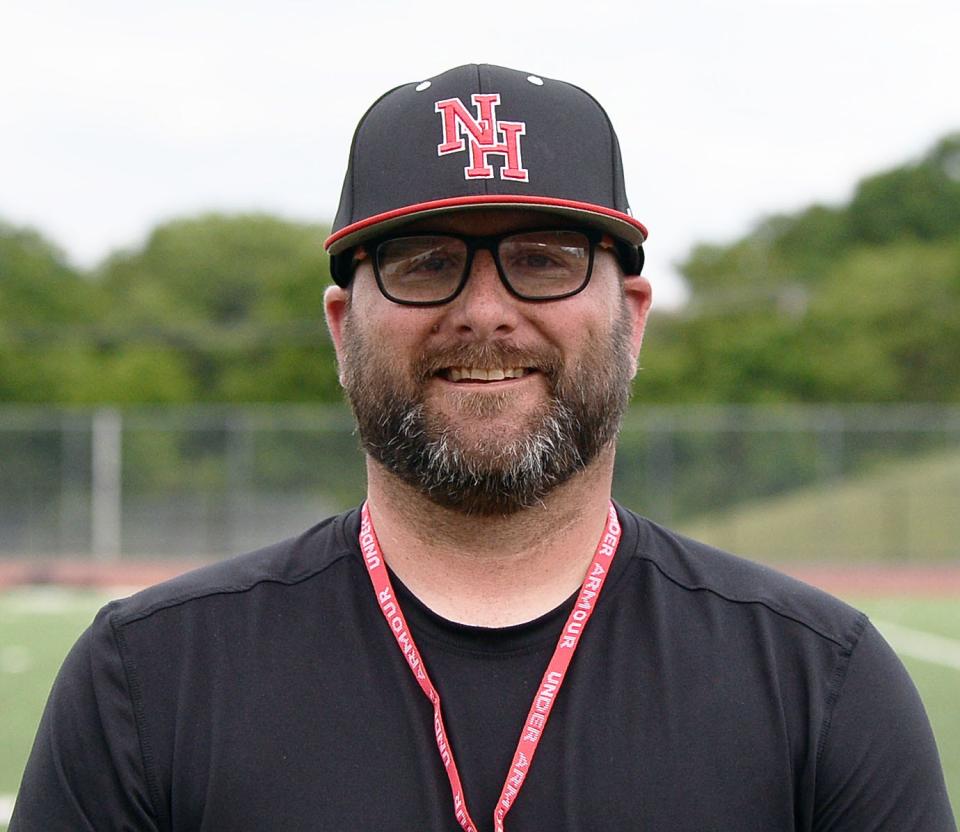 North Hagerstown football coach Nathan Butts