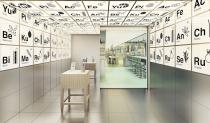 <p>The Test Kitchen, one of the restaurant's on board, has a distinct entrance: it's decorated with a food-inspired periodic table.</p>