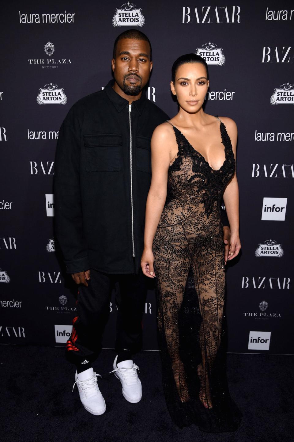 Kanye West and Kim Kardashian West attend Harper's Bazaar's celebration September 2016