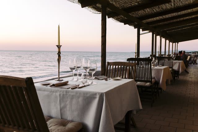 <p>CHARISSA FAY</p> At La Pineta, ultra-fresh seafood comes with a stellar view.