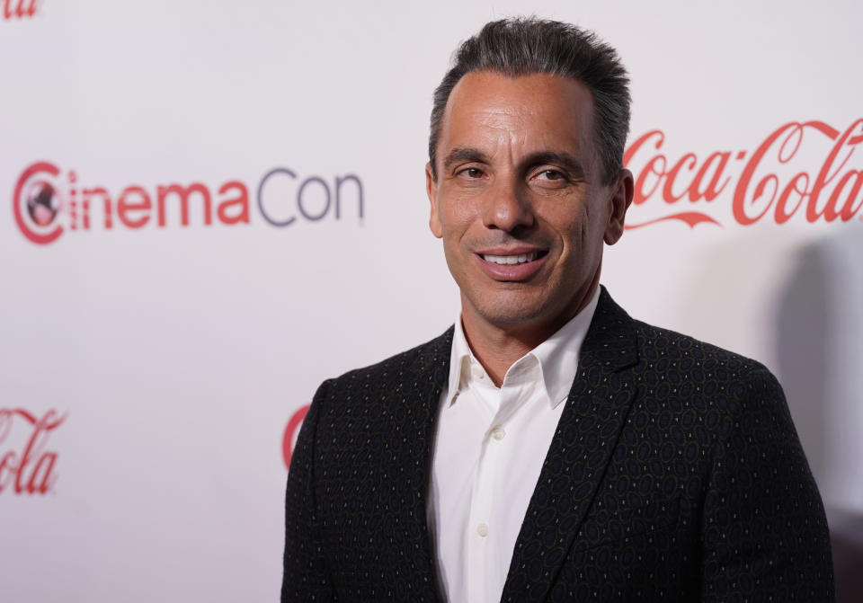 Sebastian Maniscalco arrives at the Big Screen Achievement Awards during CinemaCon at Caesars Palace on Thursday, April 28, 2022, in Las Vegas. (AP Photo/Chris Pizzello)