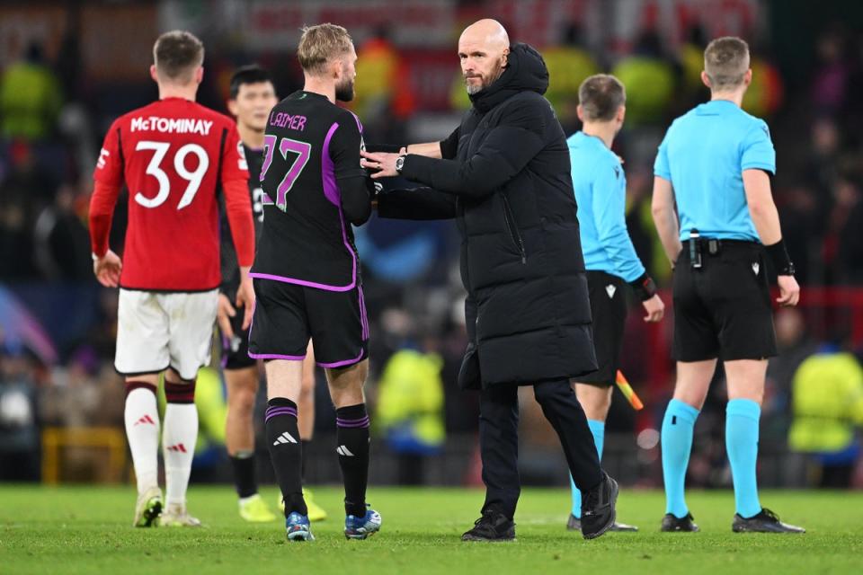 Ten Hag’s side now face Liverpool at Anfield on Sunday, where they lost 7-0 last season (Getty Images)