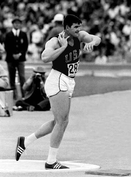 Randy Matson competes in the 1968 Mexico City Olympics.