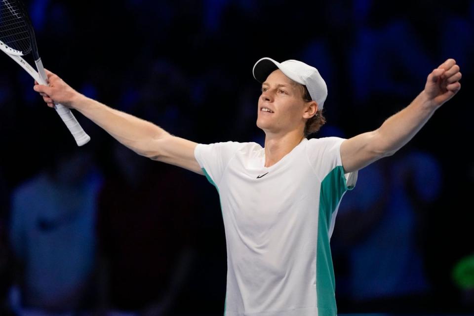 Jannik Sinner has reached the ATP Finals showpiece on home soil in Italy (AP)
