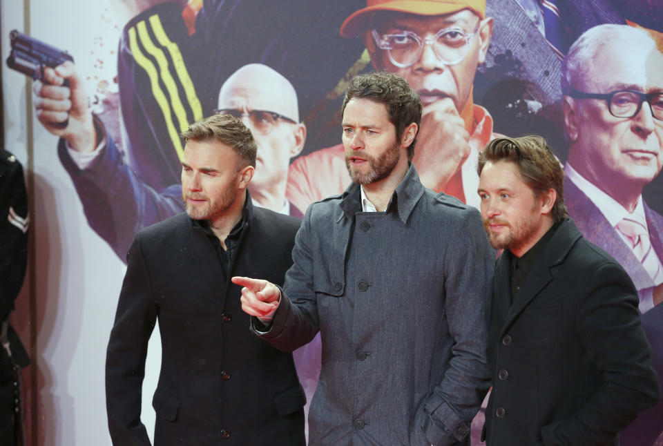 Fellow Take That band members Gary Barlow, Howard Donald and Mark Owen, pictured in 2015, have also opened about their mental health struggles in the past. (Reuters)