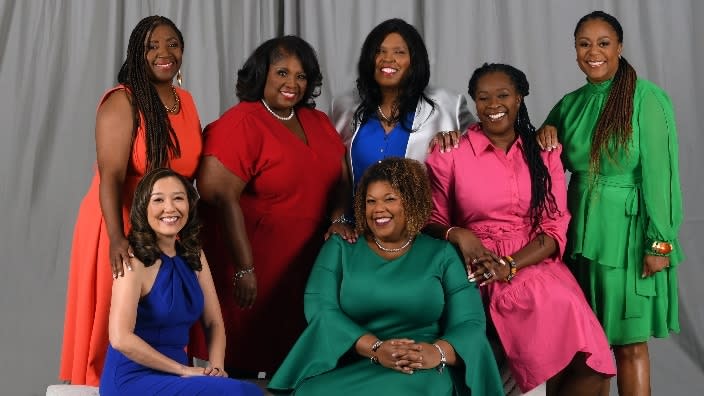 The first all-women of color NAACP C-suite team comprises Aba Blankson, Denese Carroll, Junko Kobayashi, Yumeka Rushing, Eris Sims, Janette McCarthy Wallace and Carmen Watkins. The seven dynamos are working to leave a legacy built on values around equity, inclusivity and justice.