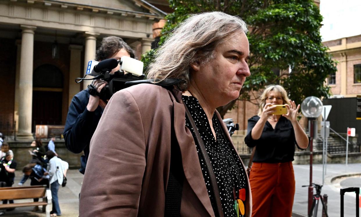 <span>Roxanne Tickle arrives at the federal court in Sydney on Tuesday.</span><span>Photograph: Bianca de Marchi/AAP</span>