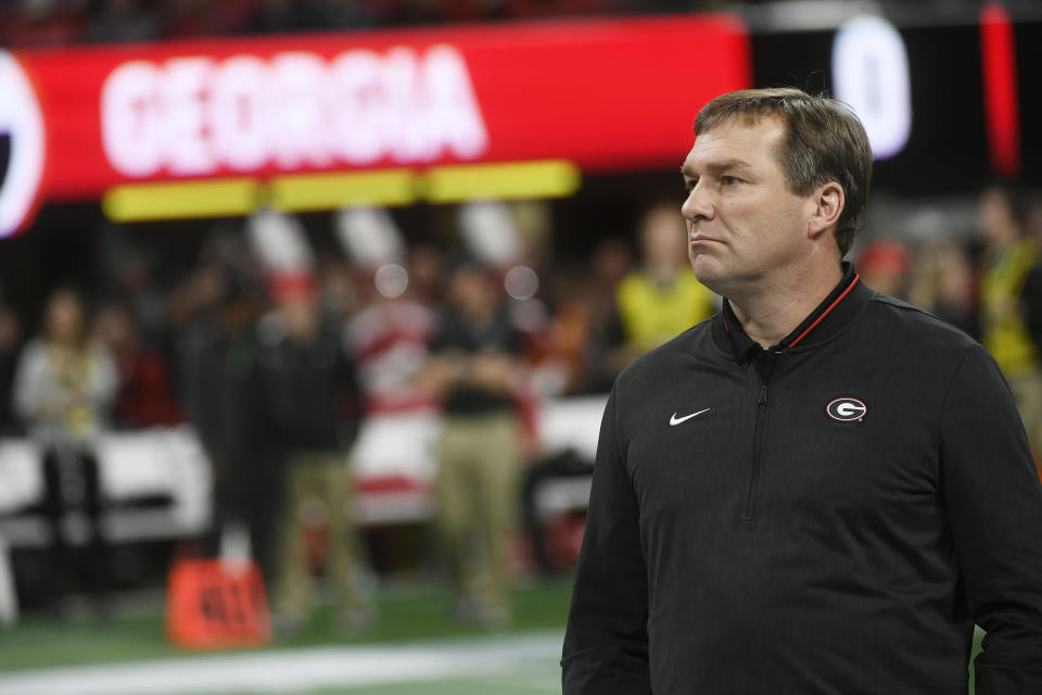 Several Georgia players took to Twitter during the College Football Playoff semifinal blowout games on Saturday, mad that they were left out of the playoff. (AP Photo/John Amis)