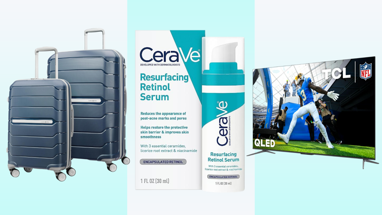 samsonite suitcase set, cerave retinol serum, TCL tv