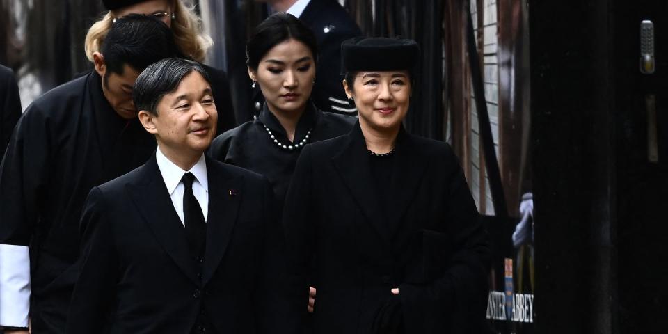 Japans Emperor Naruhito and Empress Masako Attend Queen Elizabeths State Funeral