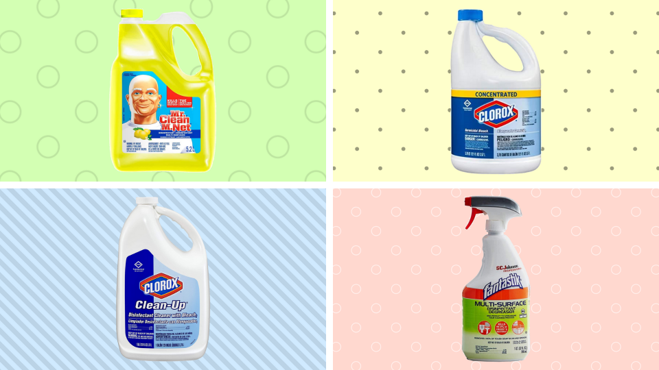 Household disinfectants are available at Amazon: Shop Mr. Clean, Clorox and Fantastik. (Photo: Amazon)