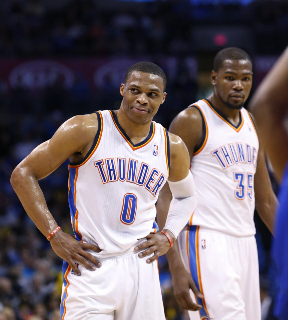 <p>Durant and Westbrook quickly became one of the best tandems in the NBA after the two were drafted in back-to-back seasons by Sonics (now the Thunder). They led the Thunder to a sustained run of success and advanced as far as the NBA Finals in 2012, losing to the Miami Heat. But Durant made the highly criticized decision to leave Oklahoma City during 2016 free agency for the greener pastures of the Golden State Warriors. There was noticeable tension between Durant and Westbrook when the two teams played this past season. </p>