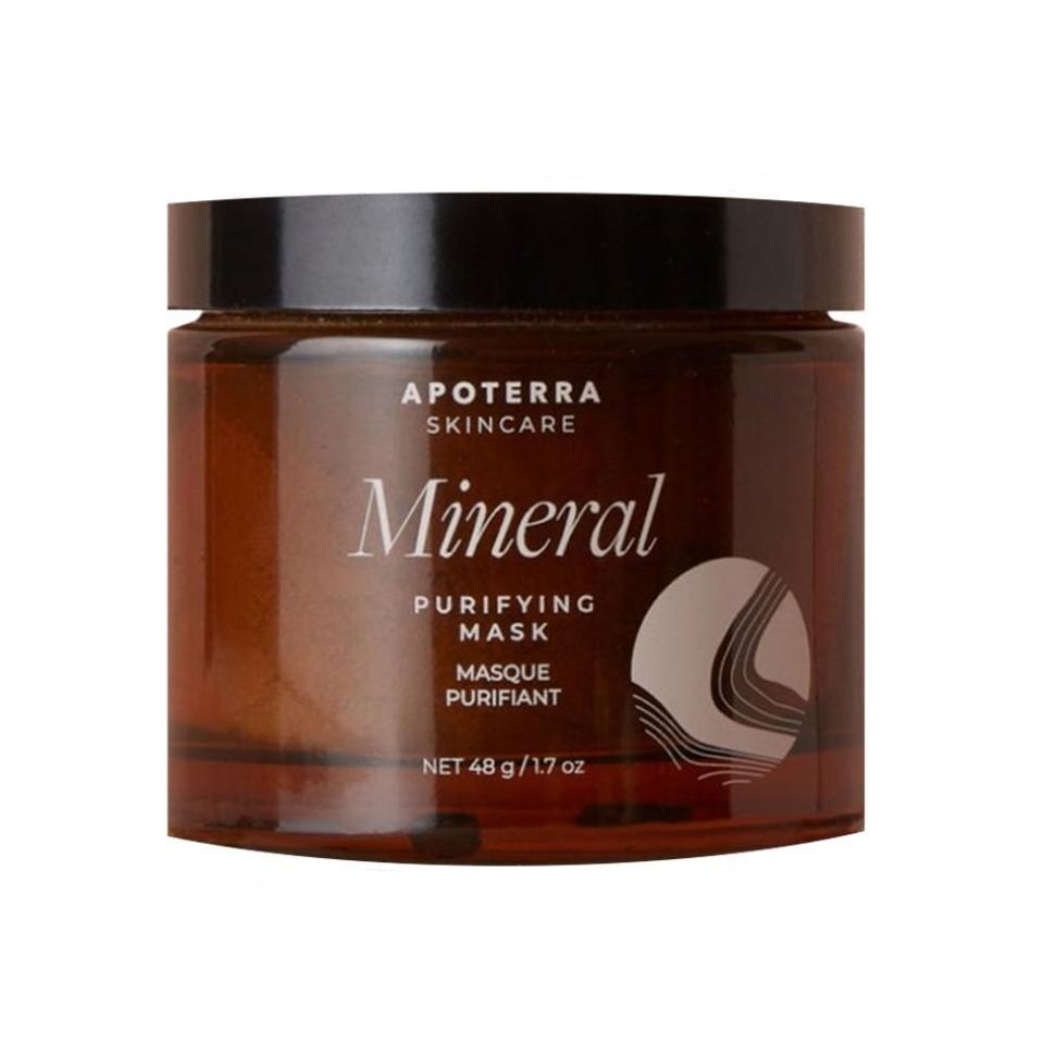 <p><a href="https://www.apoterra.com/products/mineral-purifying-mask" rel="nofollow noopener" target="_blank" data-ylk="slk:Shop Now;elm:context_link;itc:0;sec:content-canvas" class="link ">Shop Now</a></p><p>Mineral Mud Mask</p><p>$38.00</p><span class="copyright">Courtesy of Brand</span>